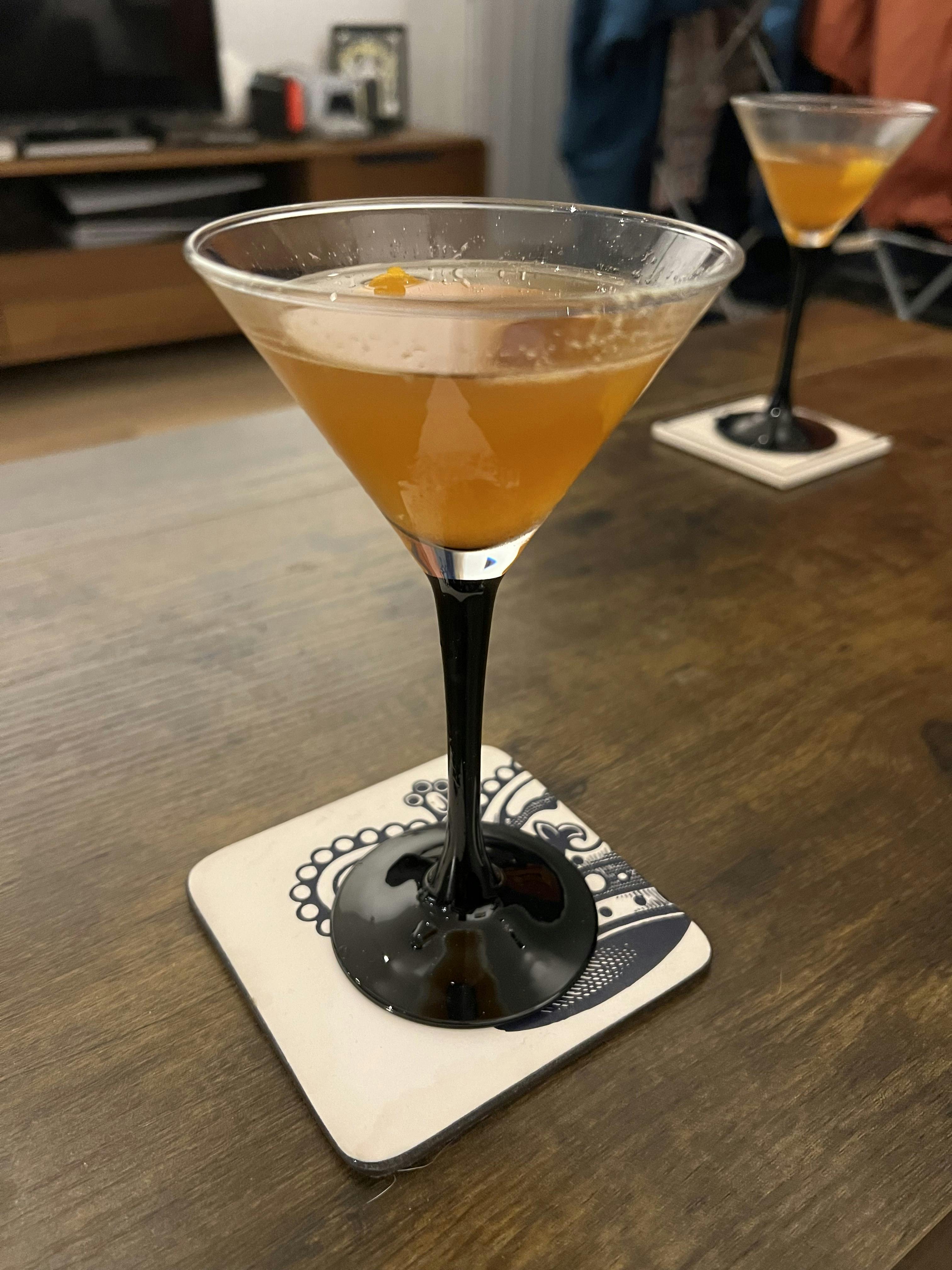 Image of the cocktail in a martini glass